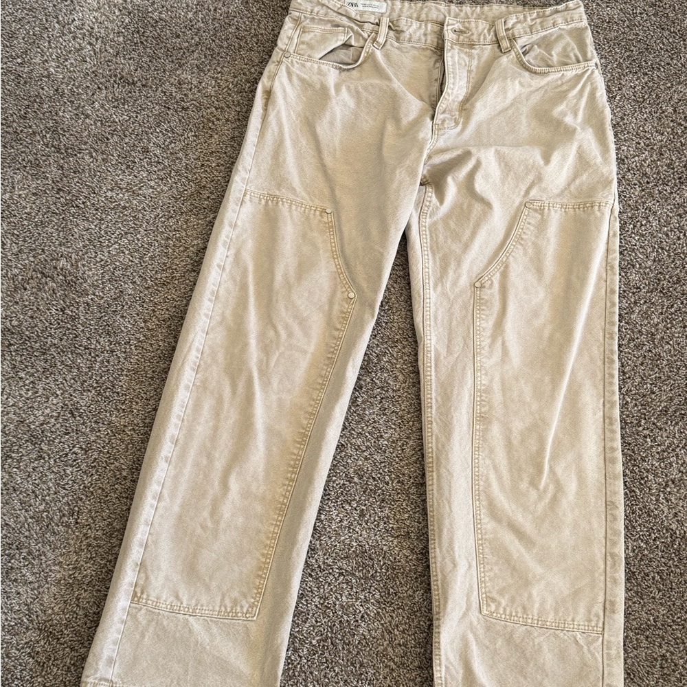 Zara Men’s Beige Carpenter Pants